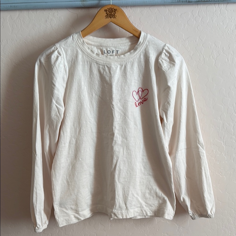 LOFT Long Sleeve Shirt with Heart